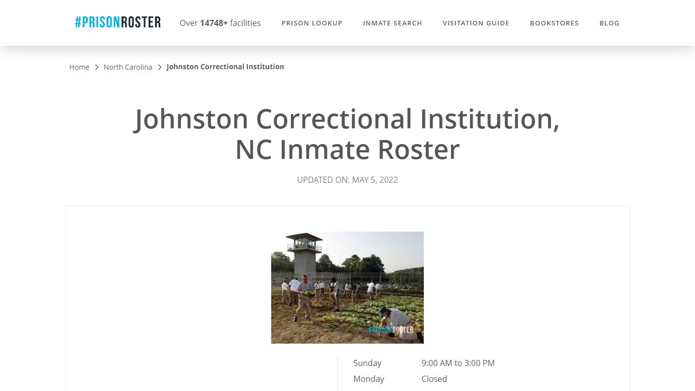 Johnston Correctional Institution, NC Inmate Roster