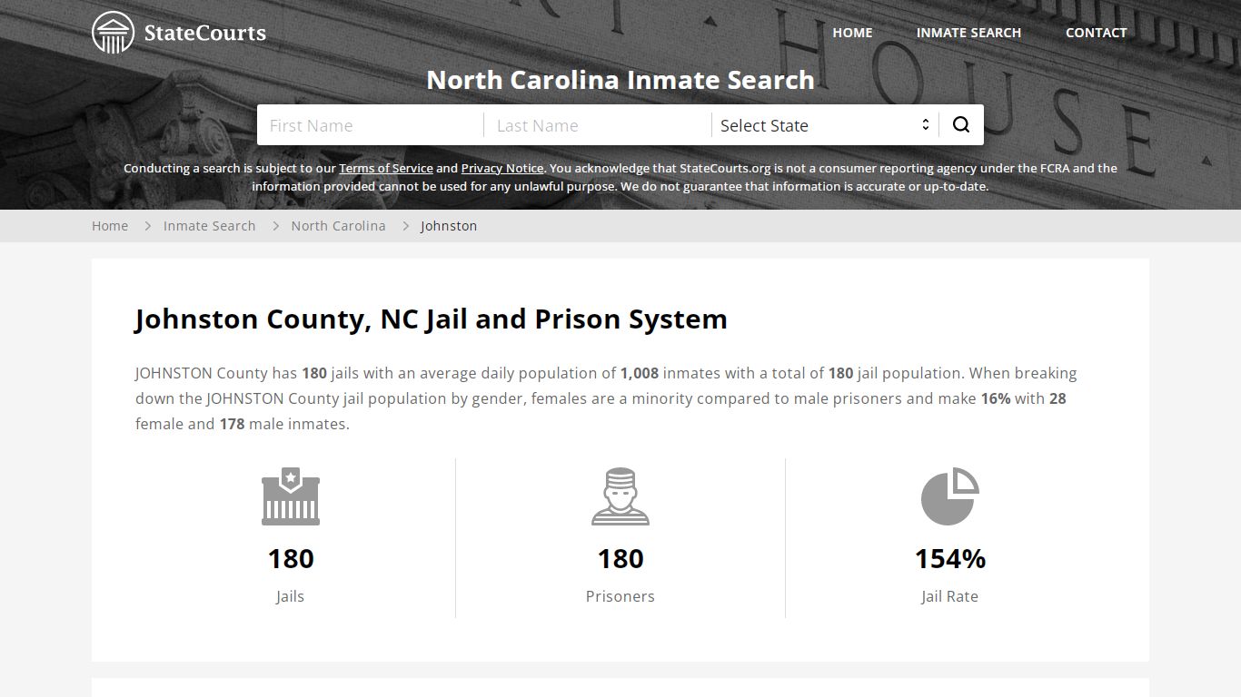 Johnston County, NC Inmate Search - StateCourts